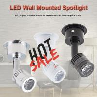 ราคา ไฟขนาดเล็ก Led 3W AC90 260V หมุนได้360องศาโคมไฟติดเพดานไฟสปอตแอลอีดีโคมไฟติดผนังในร่ม (19589327854)