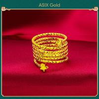 ราคา ASIX GOLD แหวนชุบทอง 24K แหวนสปริง แหวนผู้หญิง แหวนผู้ชาย สีไม่ดําคล้ํา ไม่ลอกออก ของขวัญชั้นเลิศ (20455183201)