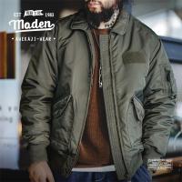 ราคา MADEN เสื้อแจ็คเก็ตผู้ชายสไตล์ทำงานแจ็คเก็ตผ้าฝ้ายนักบิน CWU45P วินเทจสไตล์ทหาร2023ฤดูหนาว (20576100953)