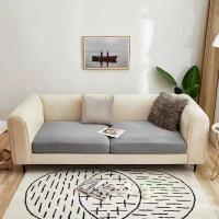 ราคา ผ้าหุ้มเบาะโซฟาผ้าไหมน้ำแข็ง1 4Seatผ้าคลุมเบาะโซฟายืดได้สีล้วนสำหรับเปลี่ยนป้องกันปลอกหุ้ม1ชิ้น (14802570839)