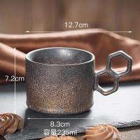 ราคา แก้วลายดอกไม้วางซ้อนกันได้แก้วกาแฟเซรามิคโบราณ Ins แก้วถ้วยน้ำเซรามิค (18965142171)