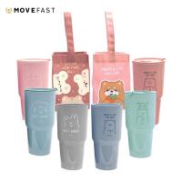 ราคา Moshi Moshi แก้วน้ำพลาสติกลายน่ารักพร้อมกระเป๋า มีฝาปิด ขนาด 750 ml รุ่น 7100022437 (17546475947)