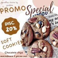 ราคา คุกกี้พรีเมี่ยม แมคคาเดเมีย พีแคน Premium Soft cookies macadamia pecan nut คลุกเคล้าด้วยดาร์คช็อกโกแลตแท้เบลเยี่ยม (17277575409)