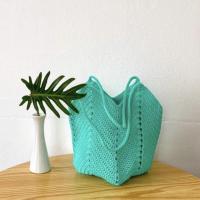 ราคา กระเป๋าถัก เชือกร่ม แข็งแรง สีไม่ตก กระเป๋าสะพายข้าง ไซร์ M (14714417215)