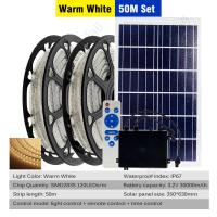 ราคา โคมไฟพลังงานแสงอาทิตย์เชิงเส้น IP67 ไฟตกแต่งกลางแจ้งหลายสี 10 เมตร 20 เมตร 30 เมตร 50 เมตร RGB รีโมทคอนโทรลไฟสายไฟพลังงานแสงอาทิตย์ (19540740298)