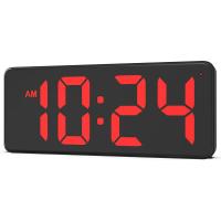 ราคา Digital Wall Clock LED ผนังนาฬิกาดิจิทัลแอลอีดีจอแสดงผลขนาดใหญ่ตัวเลขขนาดใหญ่นาฬิกาแขวนผนังแบบไร้เสียงขนาดเล็กลดแสงอัตโนมัติ (17708984891)