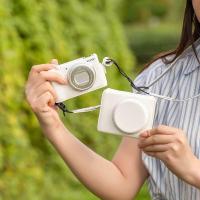 ราคา Sony ZV1 second generation camera bag sony micro single ZV1F protective case ZV1M2 base leather case lanyard accessories portable (19847725449)