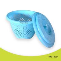 ราคา ตะกร้าพลาสติก แบบกลมมีฝาปิด ตะกร้าใส่ของ ตะกร้าใส่เงิน (19515074987)