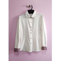 ราคา เสื้อเชิ้ตแขนยาวสีครีม แต่งหมุดที่ปก Size S (15306450563)