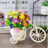 ราคา กระถางจักรยาน พร้อมดอกไม้ปลอม กุหลาบ คอสมอส ทายตะวัน (6703152223)