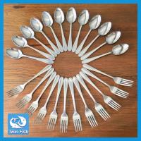 ราคา ส่งฟรี Twin Fish เบอร์ 24 ช้อนส้อม 12 คู่ ตรา COOK ฟรี ช้อนชา ส้อมเค้ก 12 คู่ (1381312987)