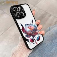 ราคา JiePeng สำหรับ iPhone 15 14 13 12 11 Pro Max PLUS ZY256ดอกโบตั๋นสีม่วงดอกไม้แฟชั่นเคสโทรศัพท์ (20054392224)