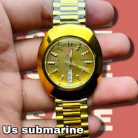 ราคา นาฬิกาข้อมือชาย us submarine งานแท้ ผู้ชาย นาฬิกาข้อมือระบบควอทซ์ STANLESS STEELสไตร์แบบตัวเอง แสดงวันที่ กันน้ำ100 (13174467782)