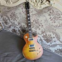 ราคา เสื้อเมเปิ้ลเปลวไฟกีต้าร์ไฟฟ้าน้ำผึ้งโบราณแบบกำหนดเองทำมือ (19387387822)