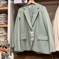 ราคา UNIQLO 2023ชุดสูทลำลองทรงหลวมสำหรับผู้หญิง456074เสื้อเบลเซอร์โจ๊กเกอร์ในที่ทำงาน (20360906262)