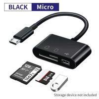 ราคา เครื่องอ่านการ์ด OTG 3 in 1 TF SD USB2 0 3 ช่องใส่การ์ดและ 2 อินเทอร์เฟซ Micro Type C USB C to Card Reader Adapter สำหรับแล็ปท็อปแท็บเล็ต (18518827672)
