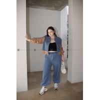 ราคา ST211 เซตยีนส์แขนน้ำตาล เสื้อผ้าพลัสไซส์ Plussize Fashion ชุดคนอ้วน แฟชั่นสาวอวบ (21193836217)