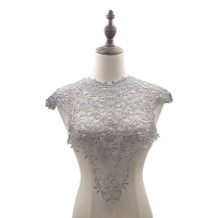 ราคา เสื้อยกทรงผ้าไหมโพลีเอสเตอร์ปักลายลูกไม้คอลูกไม้ละลายน้ำได้เครื่องประดับ DIY ปลอม3D กลวง (18976240291)