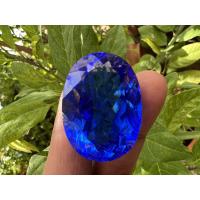 ราคา หนักรวม 96 กะรัต BLUE TOPAZ CULTURE 36x 26 มิลลิเมตร 1 เม็ด MM รูป OVAL สีบลูโทพาส พลอย สำหรับตัดสำเร็จรูป เนื้อแข็ง BLUE TOPAZ CULTURE STONE (15072194497)