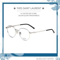 ราคา กรอบแว่นสายตา Yves Saint Laurent SL 532 005 SIZE 53 MM SILVER SILVER TRANSPARENT (18294166507)