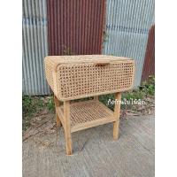 ราคา ตู้หัวเตียง ตู้ข้างเตียง ไม้สักผสมหวาย ตู้ข้างเตียงหวาย ตู้หัวเตียงหวาย (16887839857)