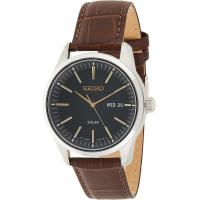 ราคา SEIKO Mens Stainless Steel Japanese Quartz Leather Calfskin Strap Green (20608460290)