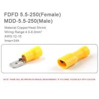 ราคา หางปลาเสียบสายไฟ2คู่ แพ็คหุ้มต่อสายไฟ คุณภาพสูง เชื่อมสายไฟ หางปลา แฉกหุ้ม หางปลาแฉก แฉกหุ้ม กลมหุ้ม ก้ามปู หางปลาต่อสายไฟ คีมย้ำ (19593460477)