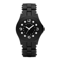 ราคา นาฬิกาข้อมือ MARC BY MARC JACOBS แท้ สาย Silicone ใส่ง่าย เรียบหรู MARC BY MARC JACOBS PELLY BLACK WOMEN S SILICONE WATCH (21084030929)