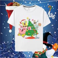 ราคา สุขสันต์วันคริสต์มาส ผ้าฝ้าย อรี่คริสต์มาส สพันจ์บ็อบ Merry christmas santa 2024 สวัสดีปีใหม่ s 5xlS 5XL (20918144412)