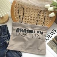 ราคา เสื้อสาย เดี่ยวครอปสั้น มีฟองน้ำ ลายตัวหนังสือ สายเส้นเล็ก สินค้าพร้อมส่ง FY322 (19185541178)