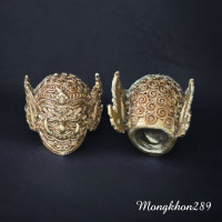 ราคา เศียร เศียรพระพิราพทอง เหลืองแท้ ป้องกันกันคุณไสย สิ่งอัปมงคล พระพิราพในคติเดิมเรียกว่าพระไภรวะ เป็นอวตารปางดุร้ายปางหนึ่งพระศิวะ (19226903920)
