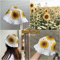 ราคา หมวกไหมพรม หมวกบักเก็ท หมวกลายทานตะวัน (15114439954)