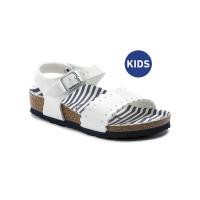 ราคา Birkenstock รองเท้าแตะรัดส้น เด็กผู้หญิง รุ่น Risa สี Nautical Stripes White 1013522 regular (19042623004)