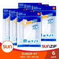 ราคา SUNZIP ซันซิป ถุงซิปอเนกประสงค์ รุ่น H7 ขนาด 20 X 28 ซม จำนวน 10 ใบ 6แพ็ค (16129377865)