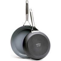 ราคา GreenPan Paris 2 Piece Ceramic Non Stick 8 Inch and 10 Inch Open Frypan Set Gray CC000043 001 (15009023470)