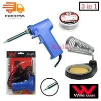 ราคา หัวแร้ง พร้อม แท่นวางหัวแร้ง และ ตะกั่วบัดกรี หัวแร้ง WIREMAN PRESTO หัวแร้งปืน หัวแร้ง บัดกรี 220V 20W 130W ร้อนเร็ว ทนทาน (1381554989)