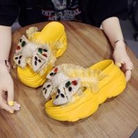 ราคา พร้อมส่งในไทย รองเท้าแตะส้นตึกแบบสวมสวยๆๆ ใส่นิ่มสบายเท้า ไม่ลื่น ส้นสูง8 5cm (17469977909)