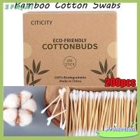 ราคา SFAJAI 200pcs Box Beauty Makeup Buds Natural Eco Friendly Double Head Natural Wooden Ear Swab Bamboo Cotton Swab Nose Ears Cleaning Sticks Cotton Buds (9142210438)