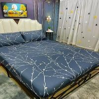 ราคา ผ้าปูที่นอน รัดมุม ขนาด 3 5 ฟุต 5 และ 6 ฟุต ผ้าฝ่ายอย่างดี มีปลอกหมอนไห้สองใบ สามารถซักเครื่องได้ พร้อมส่ง (16612599833)