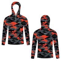 ราคา เสื้อตกปลา WOLF เสื้อกีฬา มีฮู้ด กลางแจ้ง ผ้า ICE DRY ไม่ร้อน กัน UV 95 ลายพราง ตกปลา กันแดด (10483593274)