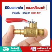 ราคา ES มินิบอลวาล์ว 1 4 ทองเหลือง เกลียวใน หางปลา ES 188 473 (21119838363)