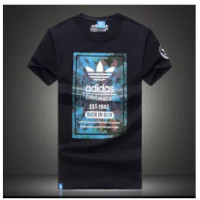 ราคา Adidas เสื้อยืดแขนสั้นสำหรับผู้ชายเสื้อยืดผ้าฝ้ายลายทหารสำหรับฤดูร้อน (10349801680)