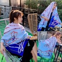 ราคา ผ้าพันคอ ผ้าคลุมไหล่โบฮีเมียน ผ้าพันคอหญิง scarf shawl scarves ผ้าคลุมไหล่สไตล์โบฮีเมียน ผ้าหนา กันแดด กันลม (6639936239)