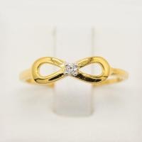 ราคา Happy Jewelry แหวนเพชรของแท้ แหวนอินฟินิตี้ INFINITY ความหมายดีๆ ที่ไม่มีที่สิ้นสุด ทองแท้ 9k 37 5 ขายได้ จำนำได้ ME550 (12298022739)