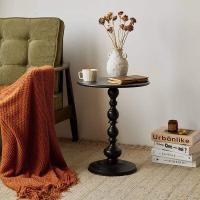 ราคา โต๊ะกาแฟ 40cm ทรงกลม สไตล์อเมริกันเรโทร โต๊ะกาแฟทรงกลม โต๊ะกลางโซฟา เหมาะสำหรับห้องนั่งเร่น (20466819751)