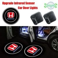 ราคา EASYAND 2 ชิ้น ไฟ LED ประตูรถยนต์ สำหรับ Honda CR V Civic City BR V แบตเตอรรี่กำลังทำงาน เลเซอร์โลโก้โปรเจคเตอร์ เซ็นเซอร์อินฟราเรด โคมไฟต้อนรับภายใน อุปกรณ์เสริมในรถยนต์อเนกประสงค์ (7611744279)