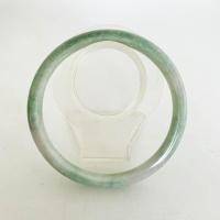 ราคา หายาก กำไลข้อมือหยกวงใหญ่พิเศษ ทรงท้องปลิง กำไลข้อมือหยกแท้พม่า สีเขียวและม่วงอ่อน วงใน 84 1 มม ควรค่าแก่การครอบครอง (20325479772)