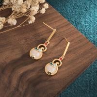 ราคา Her Lab Jewelry ต่างหูพู่หยกสีขาว Anting Retro สีทอง24K ประดับต่างหูสตรีเมฆมงคลแฟชั่นสไตล์ที่มีชื่อเสียง (19977876056)