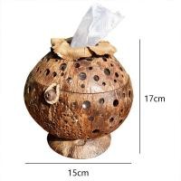 ราคา Coconut shell Tissue Box กล่องทิชชู่กะลามะไงพร้าว สามารถนำมาประดับเป็นโคมไฟได้ กะลามะพร้าวฉลุลาย กะลามะพร้าวใส่ทิชชู่ (5407850465)