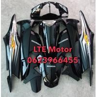 ราคา เฟรม ชุดสี เวฟ 100s honda wave100s รุ่น u box w100s ชุดสี เวฟ 100s มีกล่องใต้เบาะ ปี 2005 ครบชุด 10 ชิ้น สีดำ (5491712473)